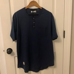 Blue short sleeve Henley